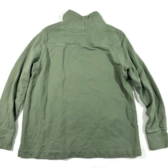 Vineyard Vines Garment Dyed Funnel Neck Sheph Shirt Green - Picture 2 of 7